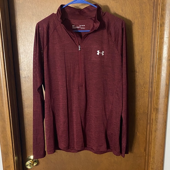Under Armour HeatGear Quarter-Zip Pullover Men’s XL Maroon Long Sleeve - Picture 1 of 5